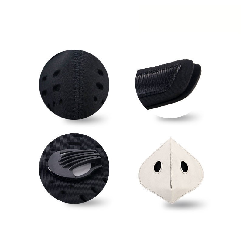 Anti-forurensning støvtett ansiktssykkelmaske med filter og ventil 