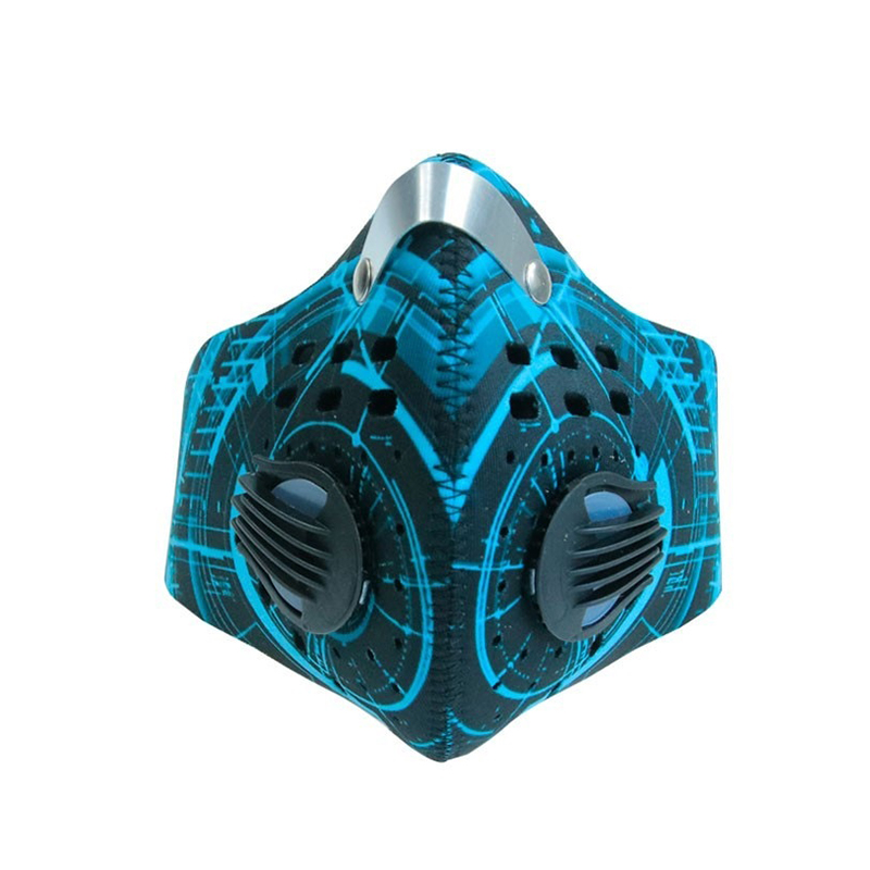 Unisex pustende sykkelmaske med justerbare ørebøyler 