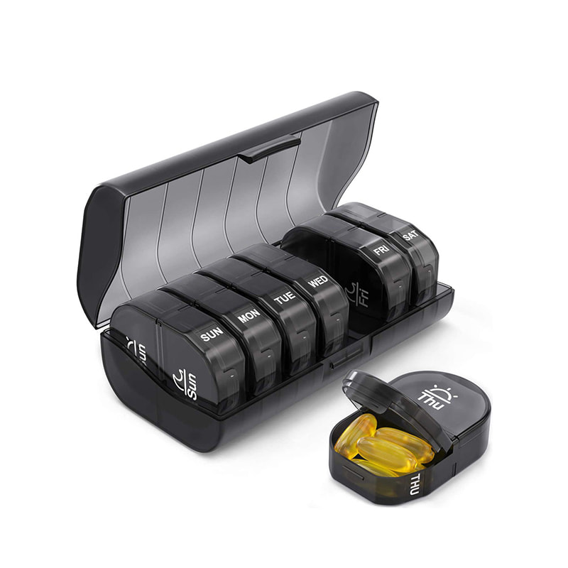 Mini ukentlig daglig avtagbar medisinorganisator 