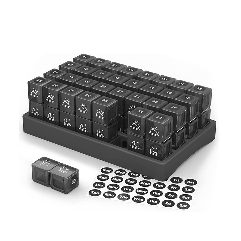 Gjenbrukbar månedlig ukentlig daglig nettbrettarrangør for reiser 