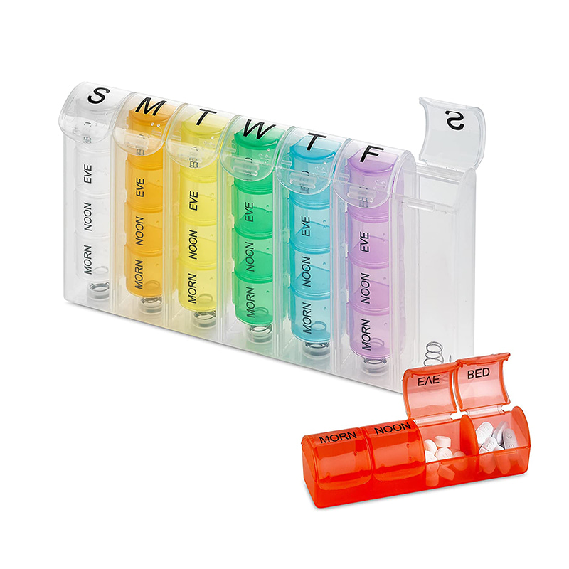 Eksepsjonell Pop Up Weekly Pill Organizer for fiskeolje 