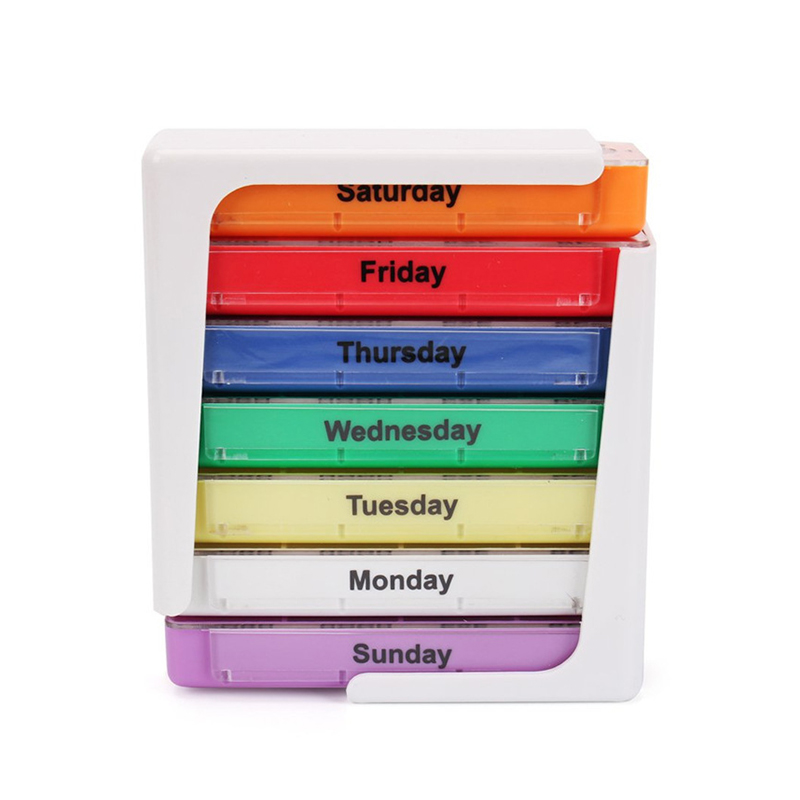 7 Dag 28 Plast pilledispenser for reiser 