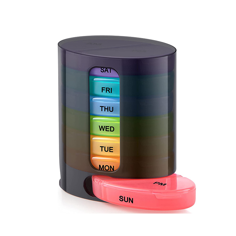 Stablebar 7-dagers 28-roms plastmedisinboks 